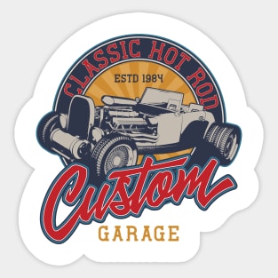 Classic Hot Rod Custom Garage 1984 Sticker